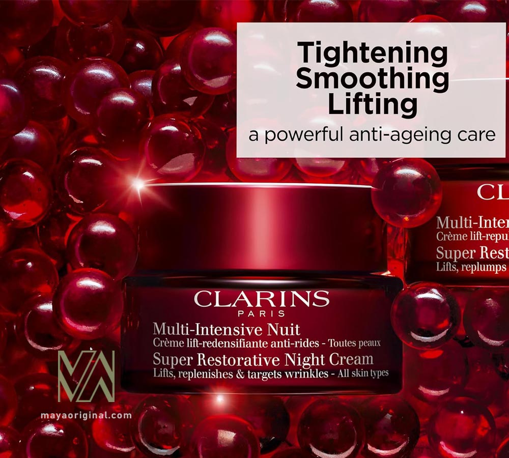 clarins-super-restorative-night-cream-maya-02 کرم شب کلارنس ترمیم کننده قوی