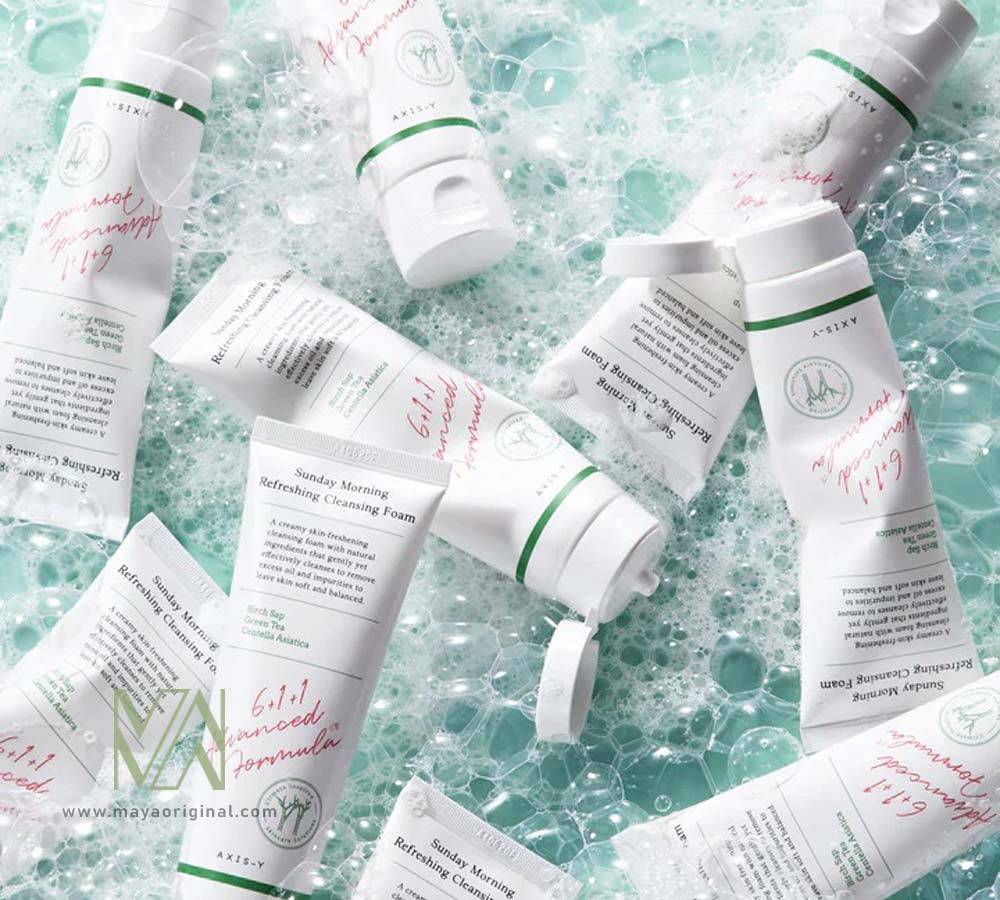 axis-y-sunday-morning-refreshing-cleansing-foam-maya-04 خرید فوم شستشوی اکسیس وای