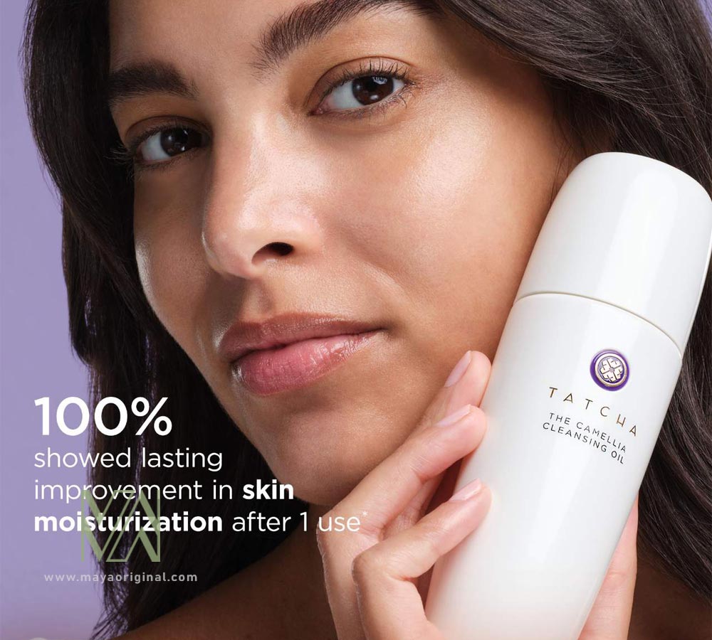 tatcha-pure-one-step-camellia-cleansing-oil-maya-03 روغن پاک کننده کاملیا Camellia تاچا اصل