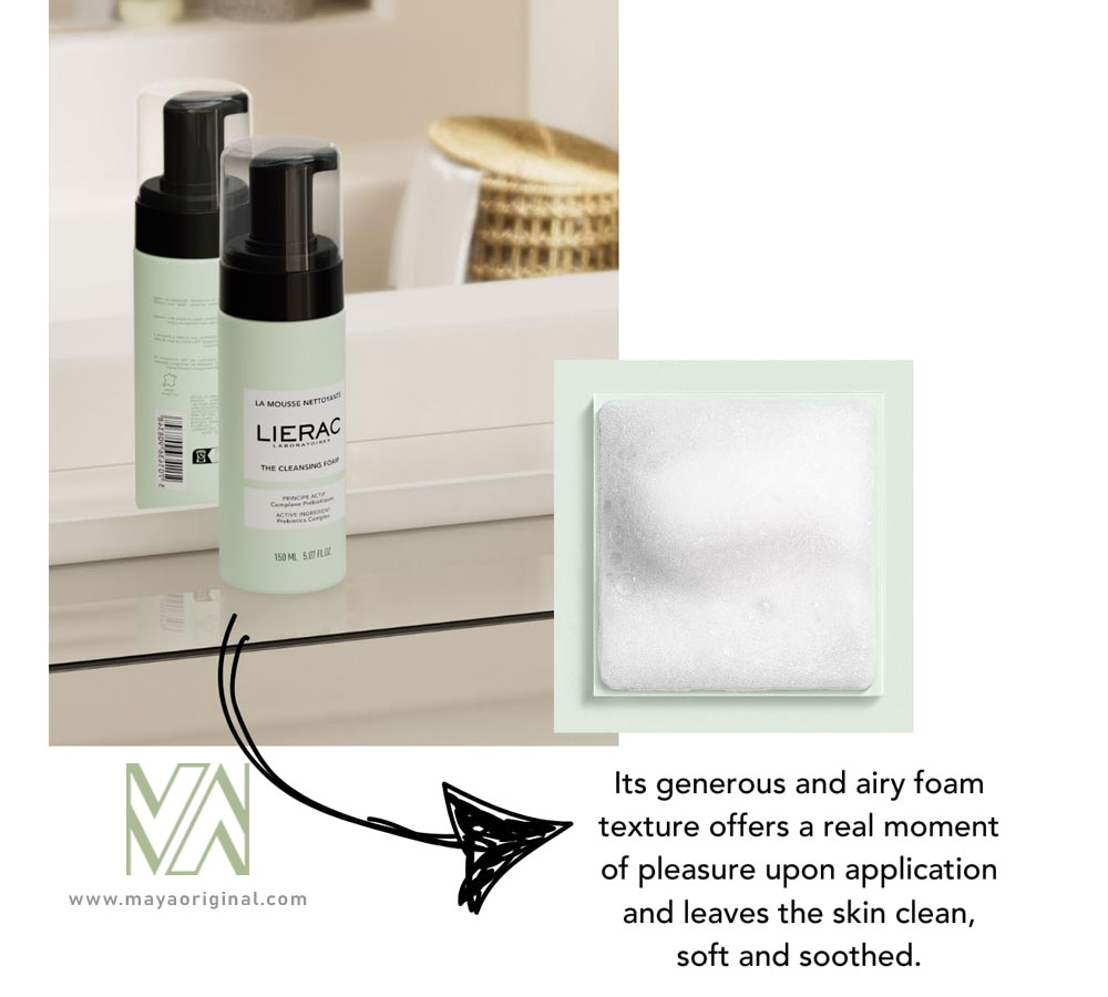 lierac-the-cleansing-foam-maya-02 فوم شوینده صورت لیراک اصل