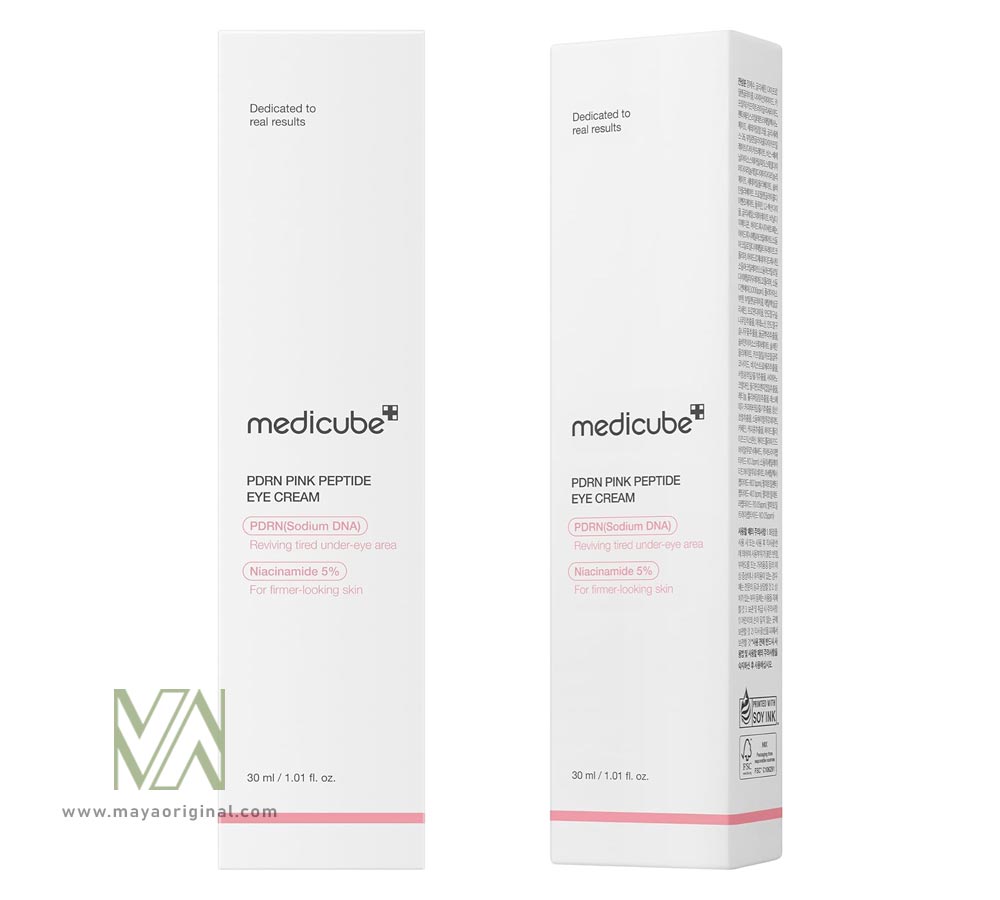 medicube-pdrn-pink-peptide-eye-cream-maya-02 کرم دور چشم پپتاید صورتی PDRN مدی کیوب