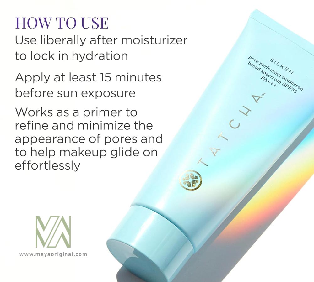 tatcha-silken-pore-perfecting-sunscreen-maya-02 خرید کرم ضد آفتاب تاچا Pore Perfecting